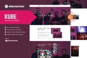 Kube – Music Elementor Template Kit