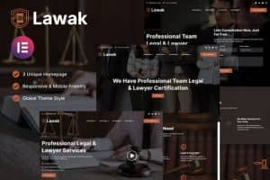 Lawak – Legal & Lawyer Services Elementor Template Kit