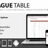 League Table – Table Plugin for WordPress