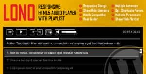 Lono – Responsive HTML5 Audio Player With Playlist WordPress Plugin