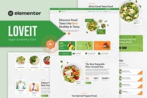 Loveit – Vegan & Healthy Food Restaurant Elementor Template Kit
