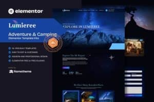 Lumieree – Adventure Travel & Night Camping Elementor Template Kit