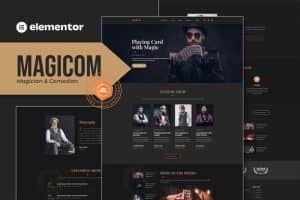 Magicom – Magician & Comedian Club Elementor Pro Template Kit