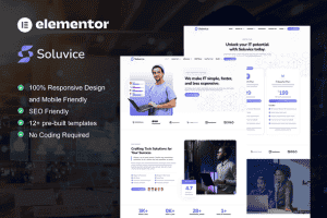 Soluvice – IT Solutions & Services Company Elementor Pro Template Kit