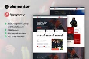 FireRescue – FireFighter & Fire Department Elementor Template Kit