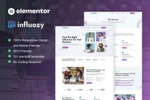 Influozy – Influencer Marketing Agency Elementor Pro Template Kit