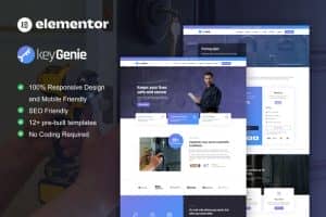 KeyGenie – Locksmith & Key Maker Service Elementor Template Kit