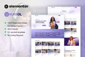 Kursol – Online Course & Education Elementor Pro Template Kit