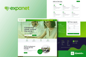 Expanet – Broadband & Internet Services Elementor Template Kit
