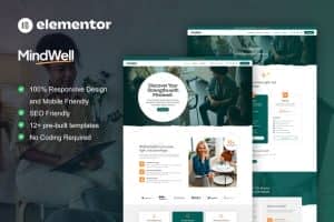 MindWell – Mental Health Care Elementor Pro Template Kit