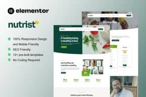 Nutrist – Healthy Food & Nutrition Service Elementor Template Kit