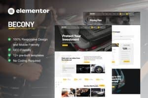 Becony – Car Detailing Services & Car Repair Elementor Template Kit