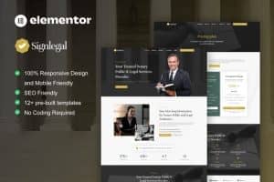 SignLegal – Notary Public & Legal Services Elementor Pro Template Kit