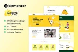 Swegerr – Juice & Fresh Drink Elementor Pro Template Kit