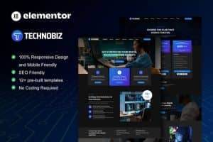 TechnoBiz – IT Solutions & Services Elementor Pro Template Kit
