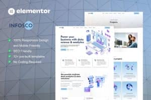 Infosco – Data Science & Analytic Service Elementor Template Kit