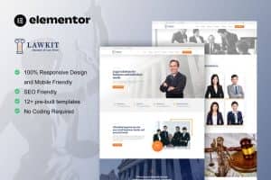 Lawkit – Attorney Law Firm Elementor Pro Template Kit