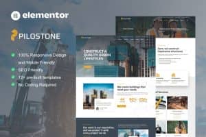 Pilostone – Construction & Building Service Elementor Template Kit