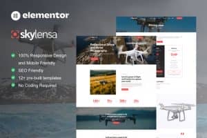 Skylensa – Aerial Photography & Videography Elementor Template Kit