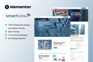 SmartView – CCTV & Security Elementor Template Kit