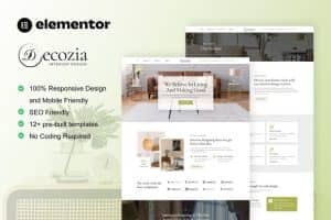 Decozia – Interior Design Service Elementor Template Kit