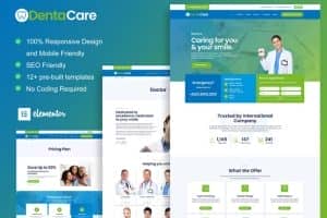 DentaCare – Dentist & Medical Elementor Template Kit