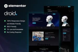 Droid – Robotics & Technology Services Elementor Template Kit