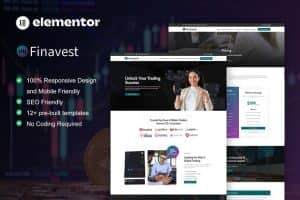 Finavest – Trading & Investment Elementor Pro Template Kit