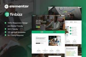 FinBizz – Finance & Investment Manager Elementor Template Kit