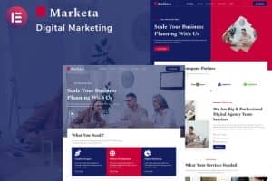 Marketa – Digital Agency Business Services Elementor Template Kit