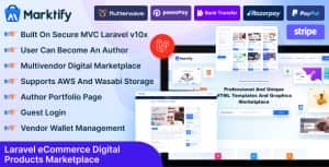 Marktify – Laravel eCommerce Digital Product Multivendor Marketplace