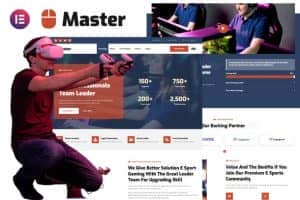 Master – Esport Team & Gaming Community Elementor Template Kit