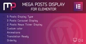 Mega Posts Display for Elementor – Premium WordPress Plugin