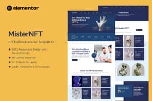 MisterNFT – NFT Portfolio Elementor Template Kit