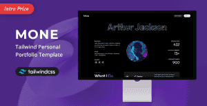 Mone – Tailwind Personal Portfolio Template