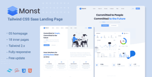 Monst – Tailwind Saas landing page