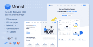 Monst – NextJS Tailwind CSS landing page