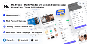 Mr. Urban – Multi Vendor On Demand Home Service App | UrbanClap Clone | Android & iOS Full Solution