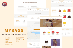 Mybags – Modern Commerce Elementor Template Kit