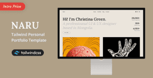 Naru – Tailwind Personal Portfolio Template