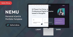 Nemu – Tailwind Personal vCard/Portfolio Template