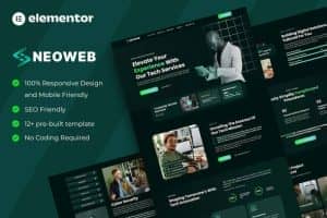 Neoweb – Tech & Digital Agency Service Elementor Template Kit