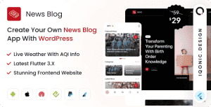 News Blog – News App with Flutter + Website with WordPress Backend