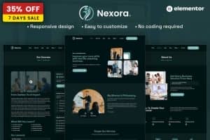 Nexora – Business Coaching Elementor Pro Template Kit