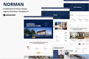 Norman – Architecture & Interior Design Agency Elementor Template Kit
