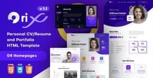 Orix – Personal CV/Resume and Portfolio HTML Template