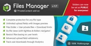 PrivateContent – Files Manager add-on