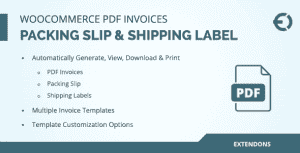 WooCommerce PDF Invoice, Packing Slip & Shipping Label