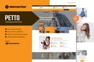Petto – Vetenary Pet Clinic Elementor Template Kit