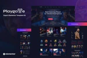 Playgame – Esports Elementor Template Kit